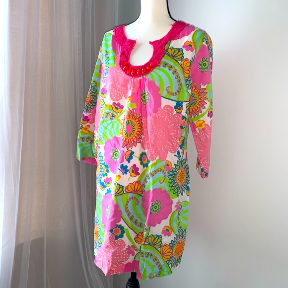 Boden Other - BODEN Kaftan embellished swimsuit coverup women’s size 14